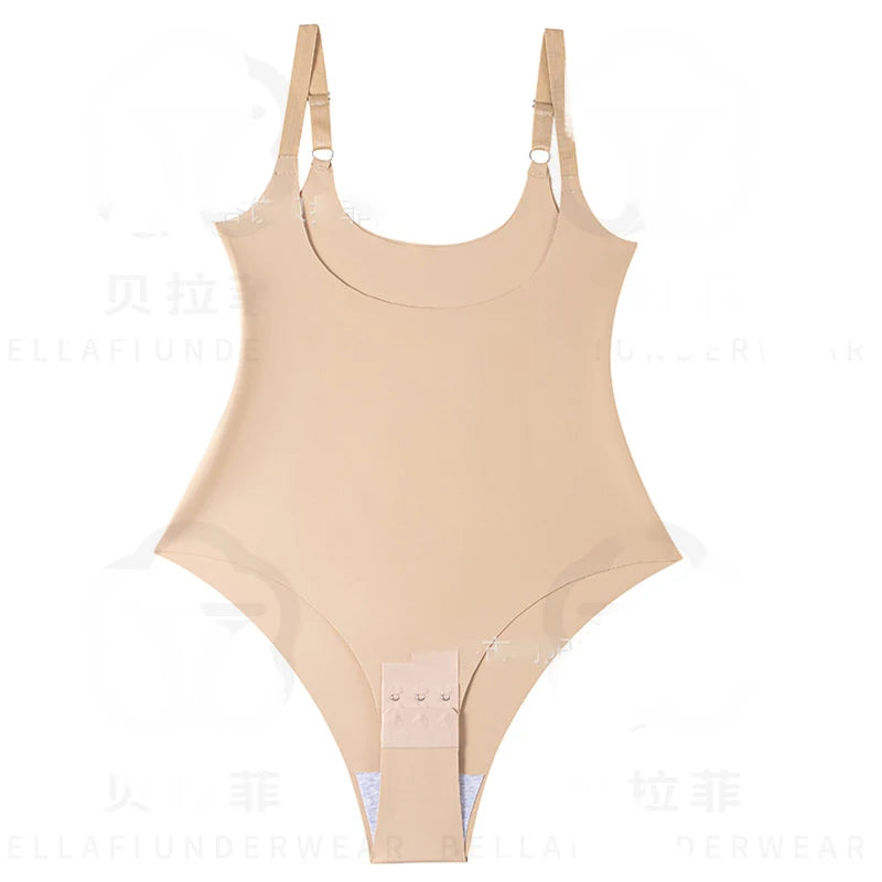 Women Seamless slimming clothes Sling body shaping underwear Black Beige Solid Colors Body sculpting body clothes