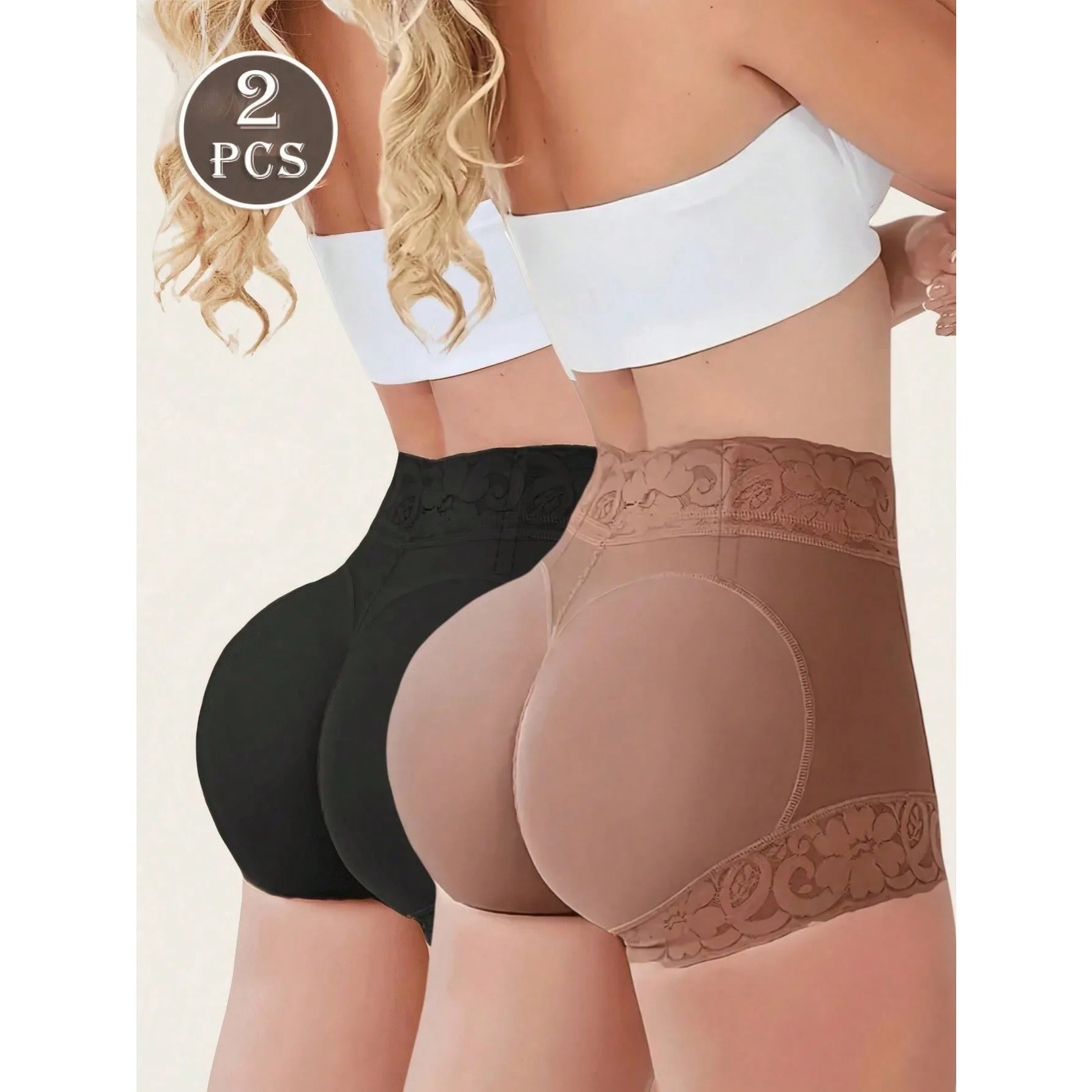2pcs Women's Slimming Shapewear Panties, Tummy Control Underwear, Waist Cinching, Butt Lifting, Suitable For Various Occasions