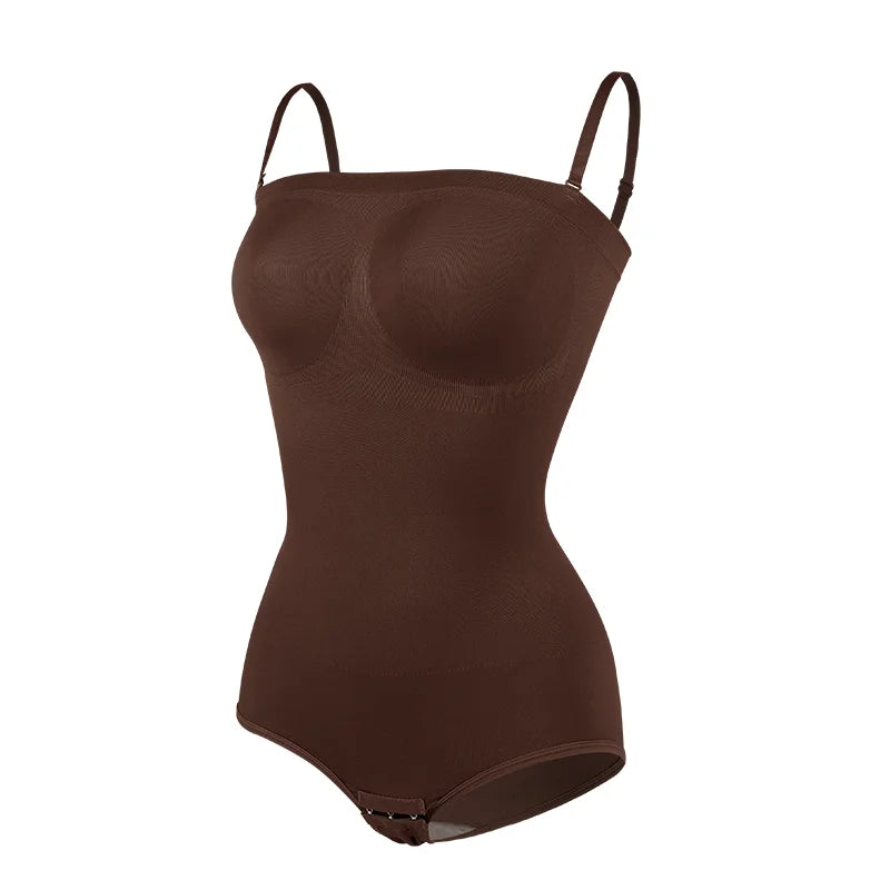 Women Strapless Bodysuits Shapewear Seam-free Tude Tops Bodyshaper Compression Waist Trainer Push Up Butt Lifter Backless Shaper