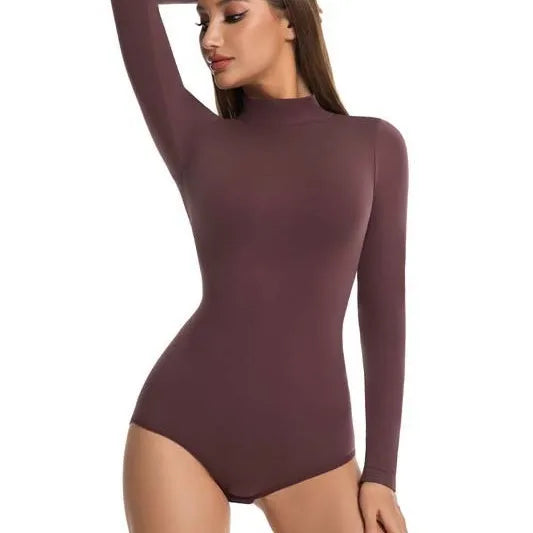 Seamless Sculpt High-Neck Long-Sleeve Bodysuit